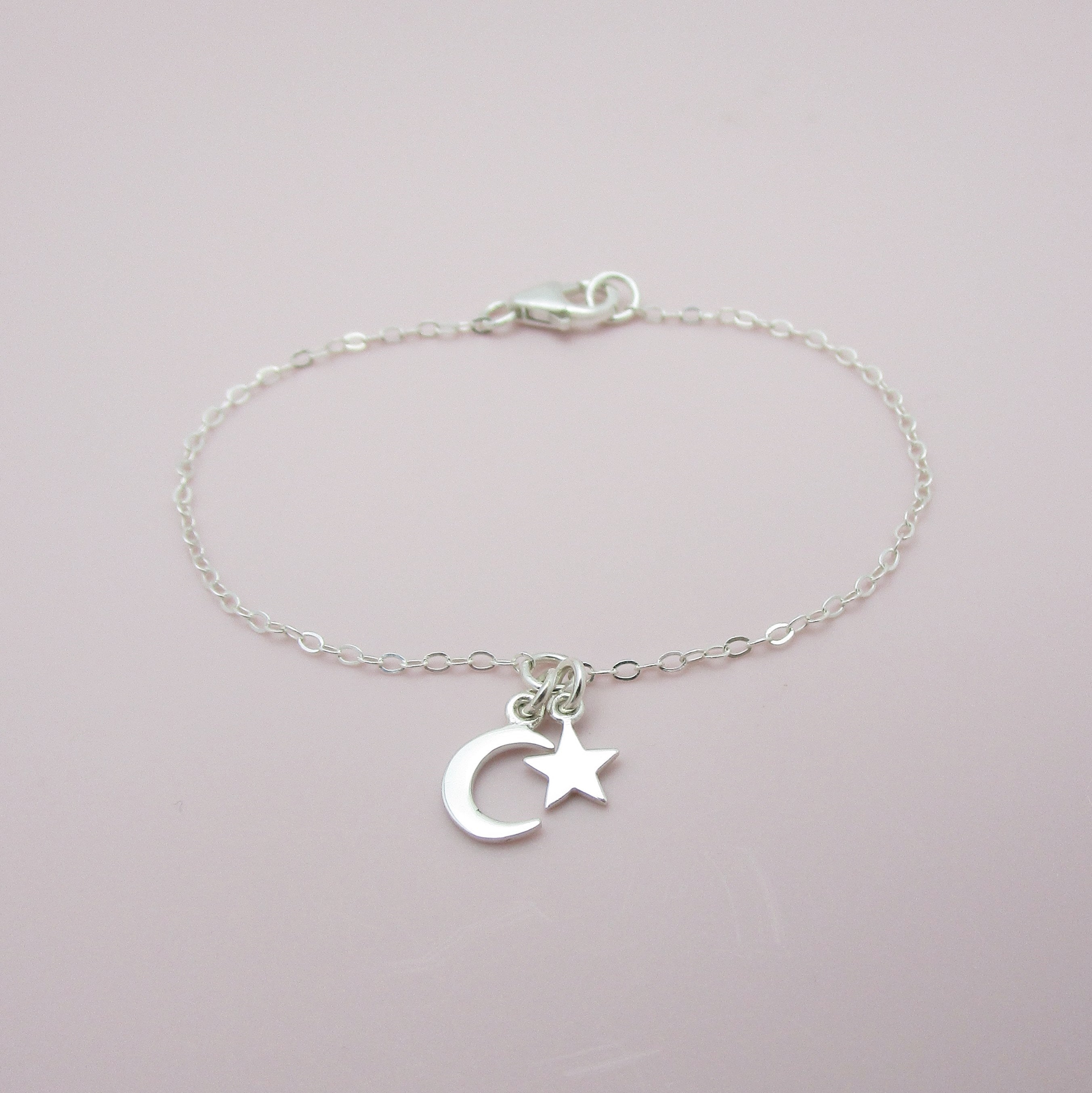 CROSSING STAR & MOON BRACELET(2JU0297)K10 ブレスレット