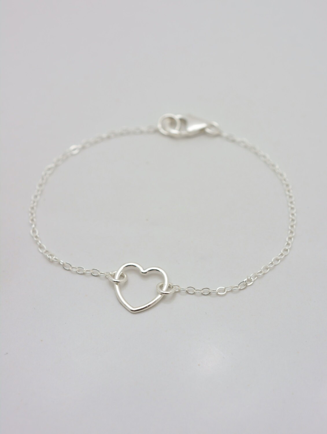Cross And Heart Bracelet, Sterling Silver main image 1