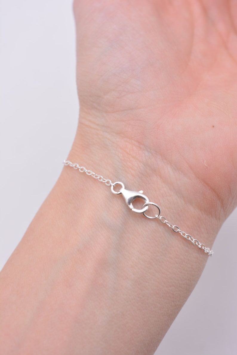 Sterling Silver Infinity Bracelet Tiny Dainty Infinity Charm Etsy