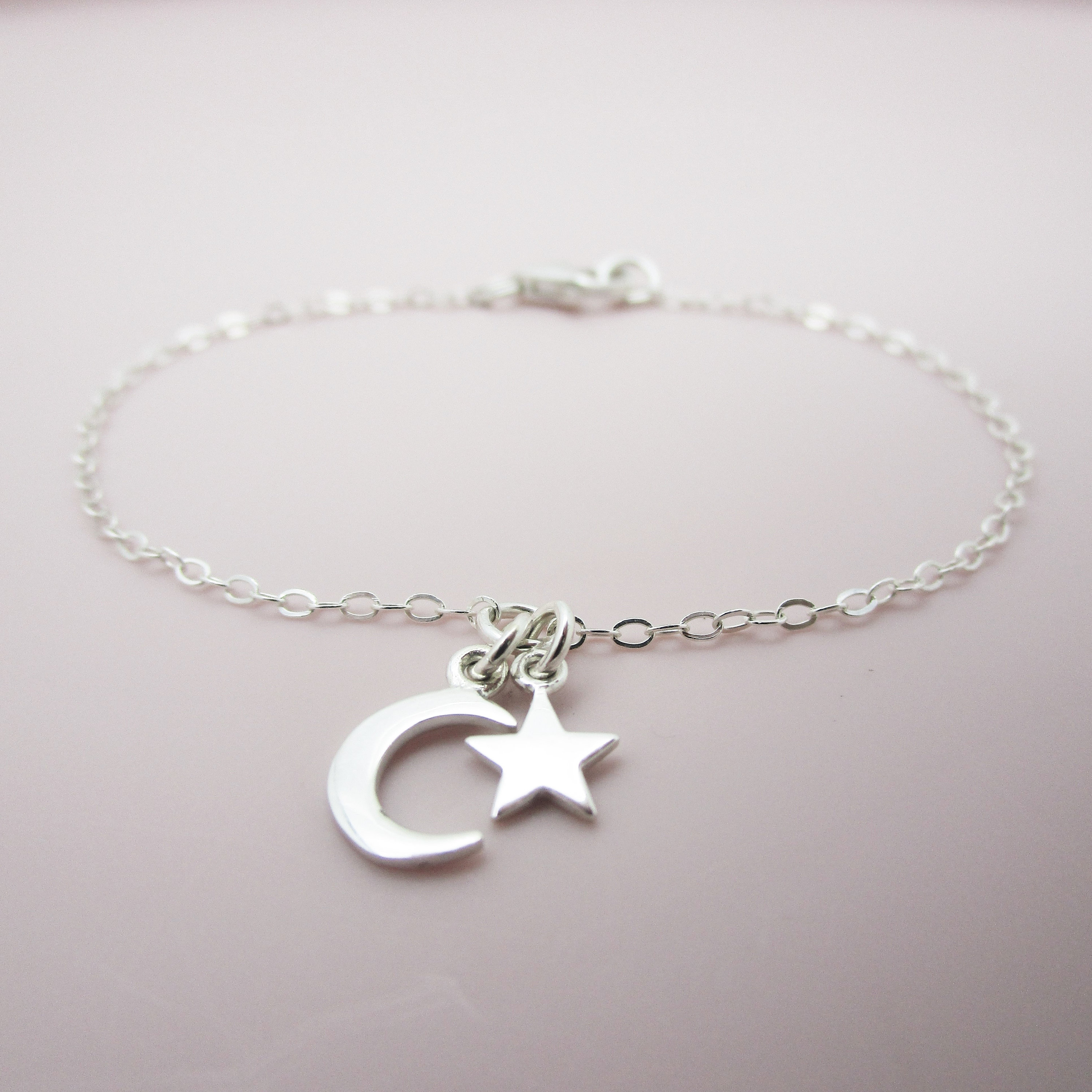 CROSSING STAR & MOON BRACELET(2JU0297)K10 ブレスレット
