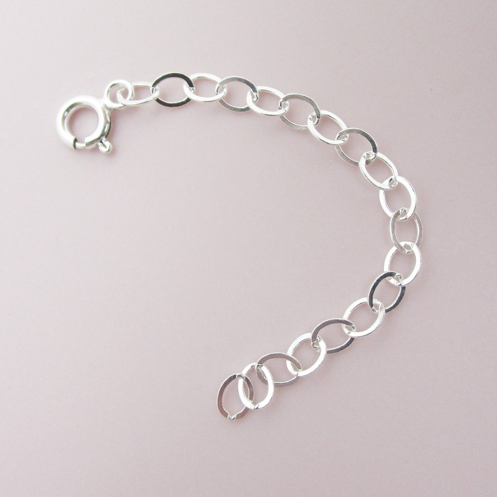 Sterling Silver Extension Chain Necklace or Bracelet Extender Etsy