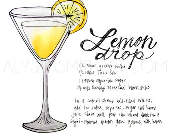 Lemon Drop Drink Print