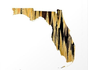 Florida Print - Black and Gold