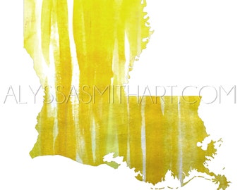 Louisiana Print - Yellow