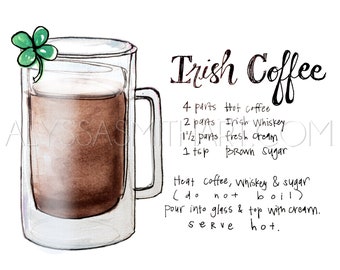 Irish Coffee Drink Print