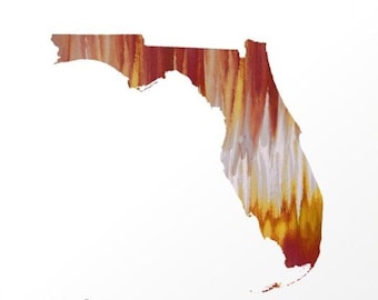 Florida Print - Garnet and Gold