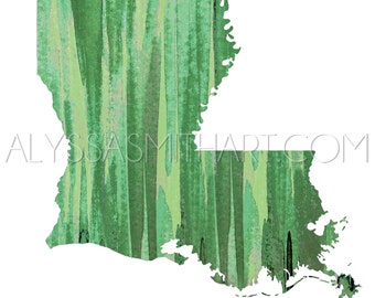 Louisiana Print - Green