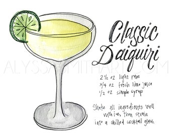 Classic Daiquiri Drink Print