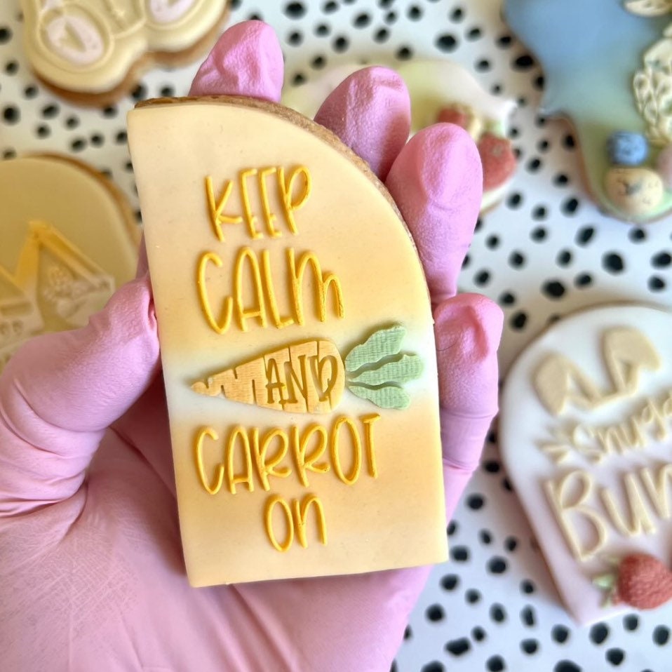 Keep Calm and Carry on Acrylic Soap Stamp/cookie Stamp/clay Ceramics  Pottery Stamp/paper Stamp 