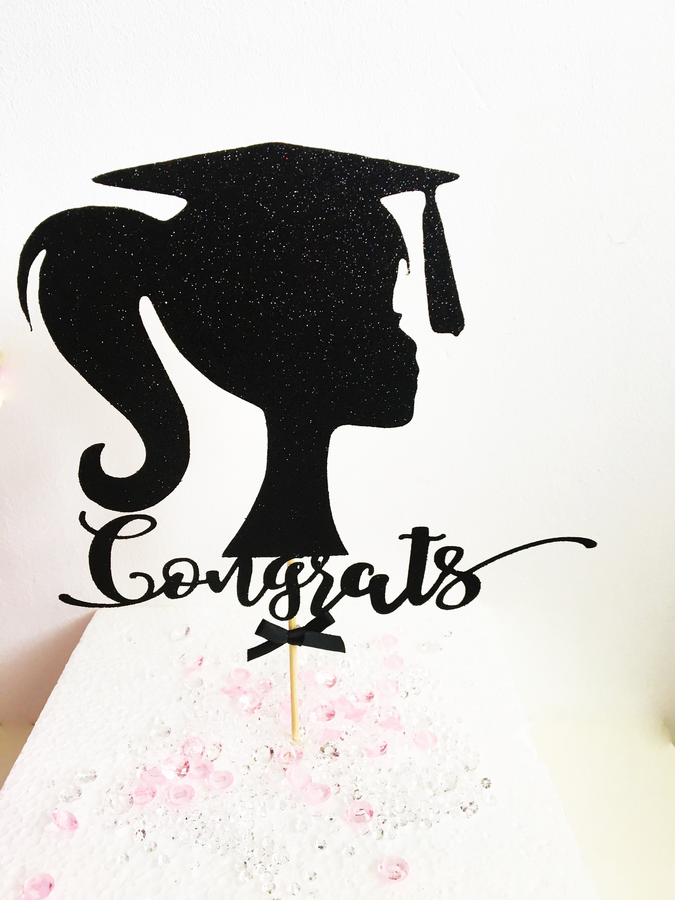 Graduation Cake Topper Graduate Cake Centrepiece Glitter | Etsy