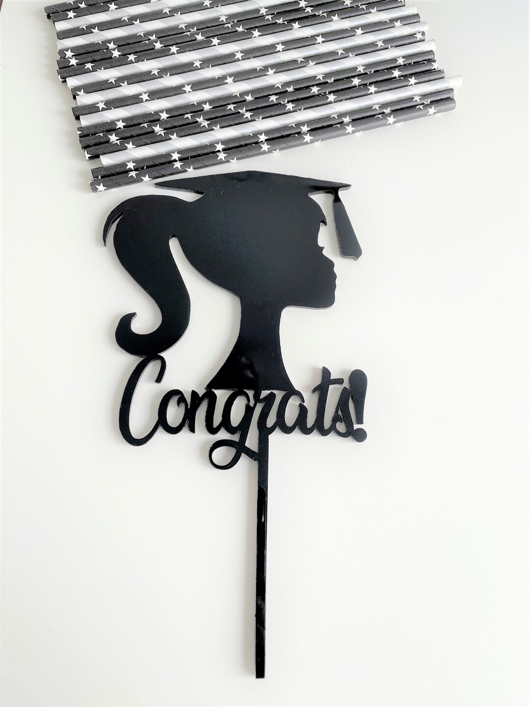 Female Congrats Graduate Acrylic Cake Topper. University - Etsy UK