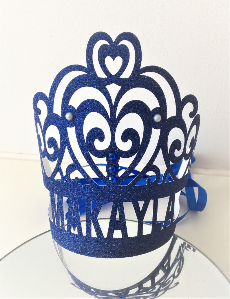 Birthday Party Crown, Customised Glitter Tiara, Party Favors, Cake Smash Photo Props image 5