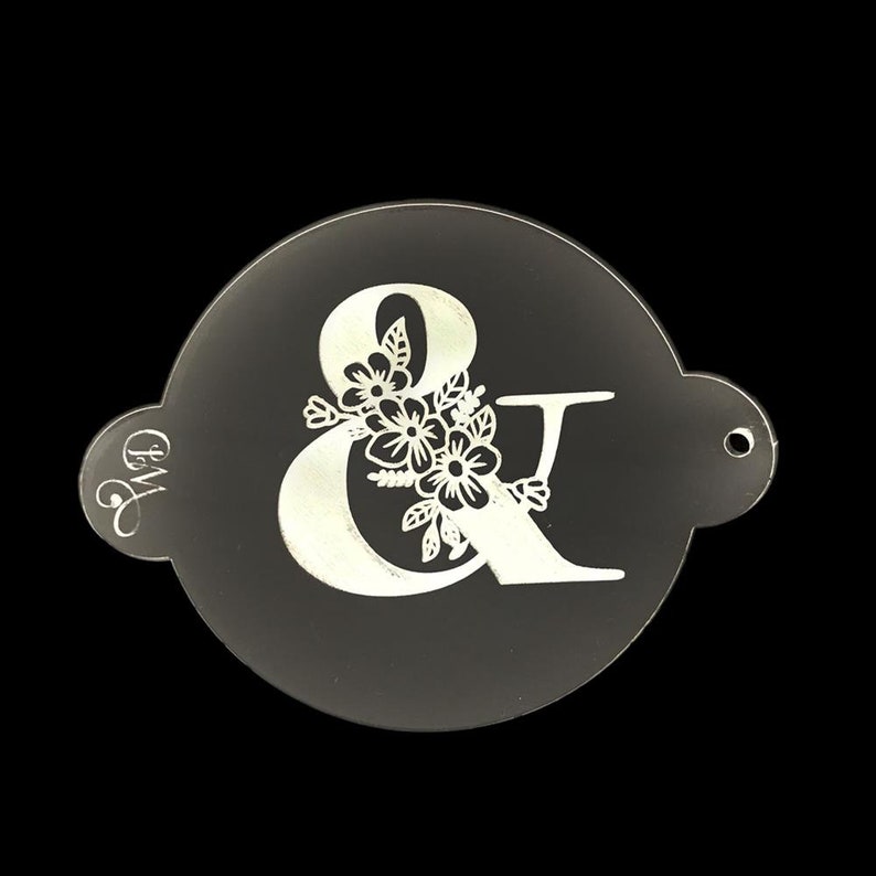 Floral Alphabet Embosser Set with Ampersand. Acrylic Fondant Etsy