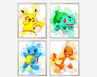 Pokemon Wall Art Etsy