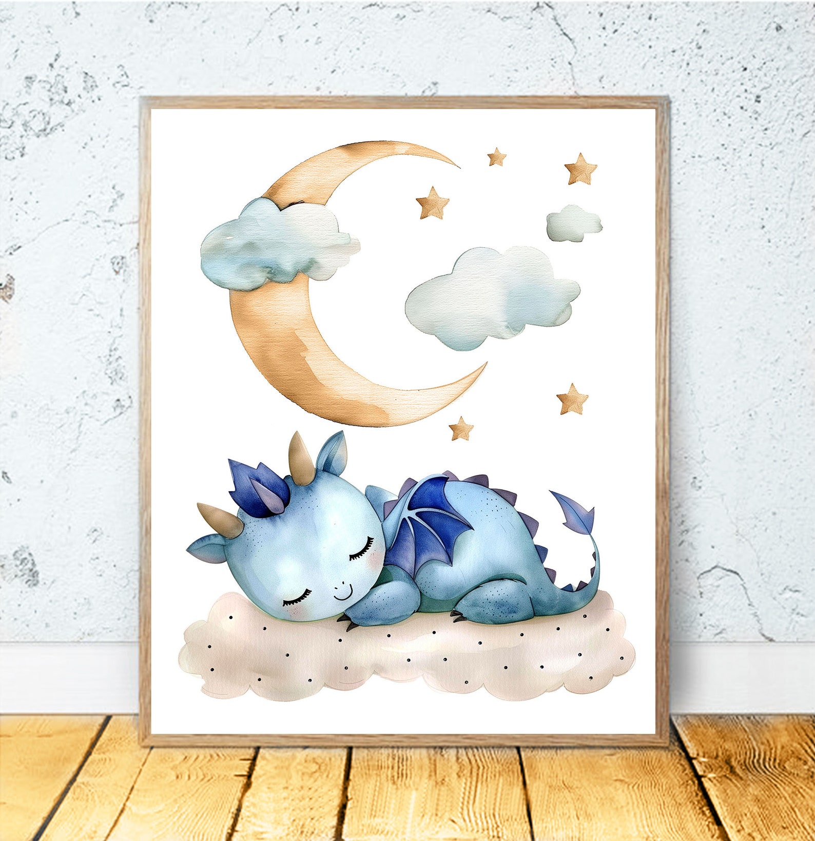 Set of 9 Baby Dragons, PRINTABLE WALL ART, Dragon Nursery Decor Payroom ...