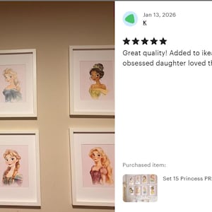 Set 15 Princess PRINTABLE ART Princess Prints Girl Nursery Decor Boho Fairy Tale Girl Room Decor Pink Princess Nursery Decoration Princesses image 16