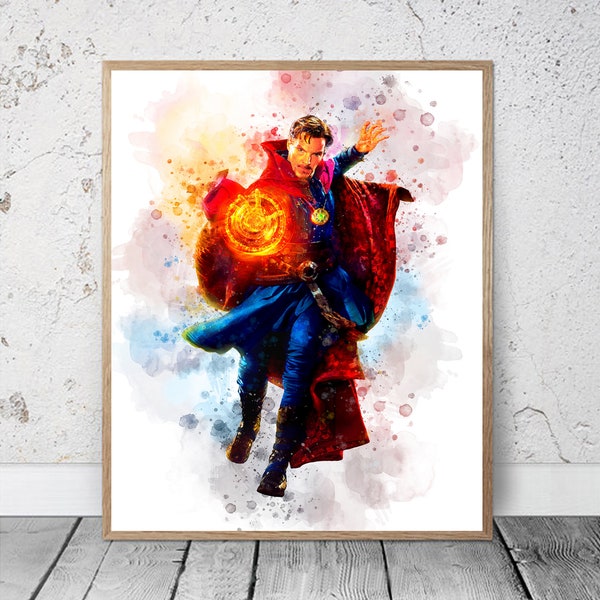 Doctor Strange DOWNLOAD Art Print Avengers Marvel Poster Superhero Dr Strange Comic Marvel Wall Art Movie Poster Kids Room Doctor Strange