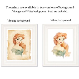 Set 15 Princess PRINTABLE ART Princess Prints Girl Nursery Decor Vintage Style Decor Girls Room Decor Princess Nursery Decoration Princess image 3