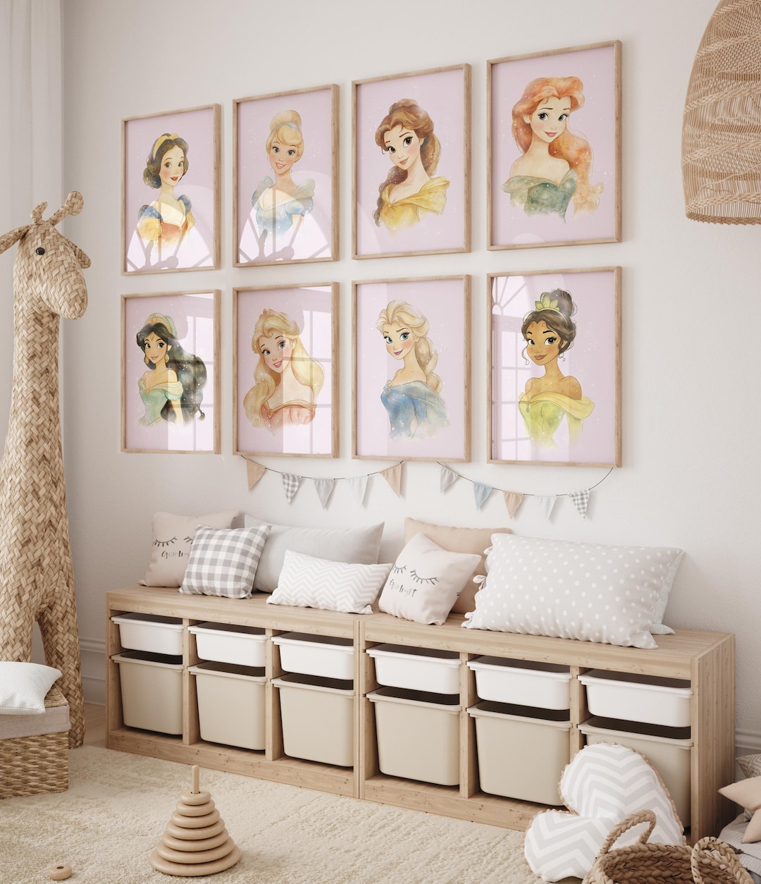 Set 15 Princess PRINTABLE ART Princess Prints Girl Nursery Decor Boho ...