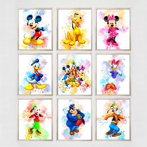 Set 6 DISNEY PRINTABLE ART Disney Print Disney Poster Disney - Etsy