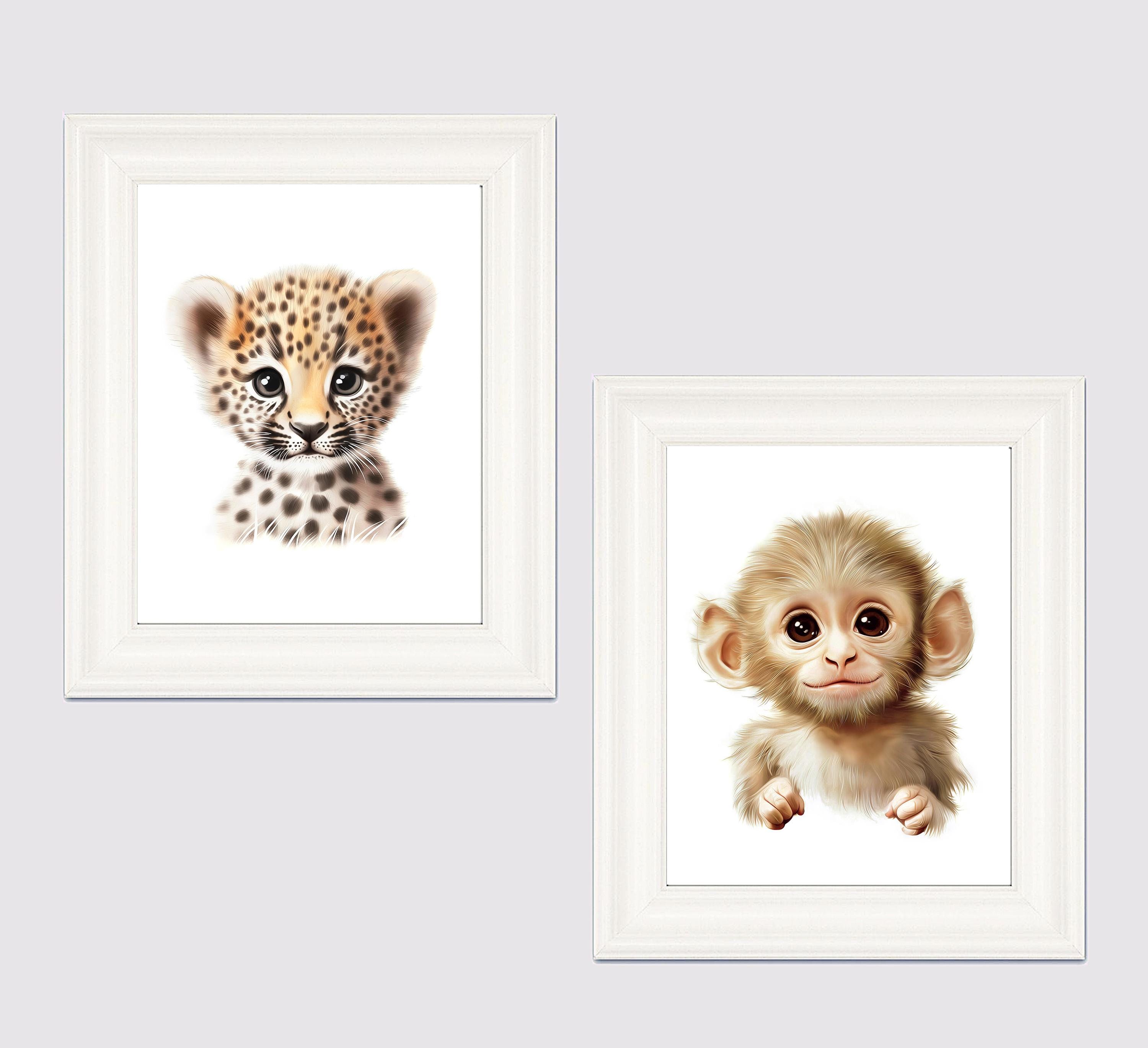 Set of 8 Cute Safari Animal Prints PRINTABLE ART Safari Nursery Decor ...