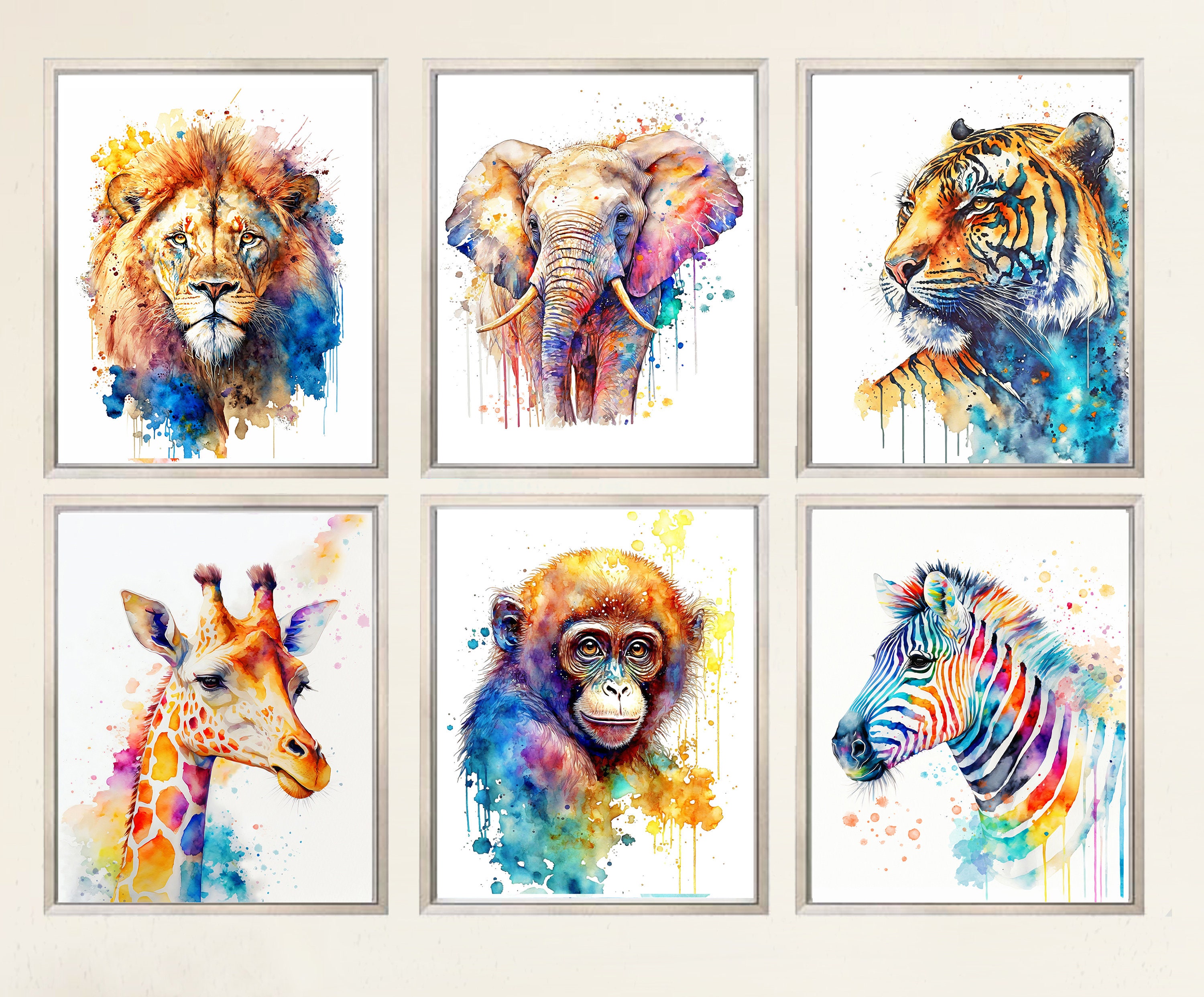 Safari Watercolor Paintings Of Animals Kate Laurel All Things Decor Safari Watercolor Paintings Of Animals Kate Laurel All Things Decor