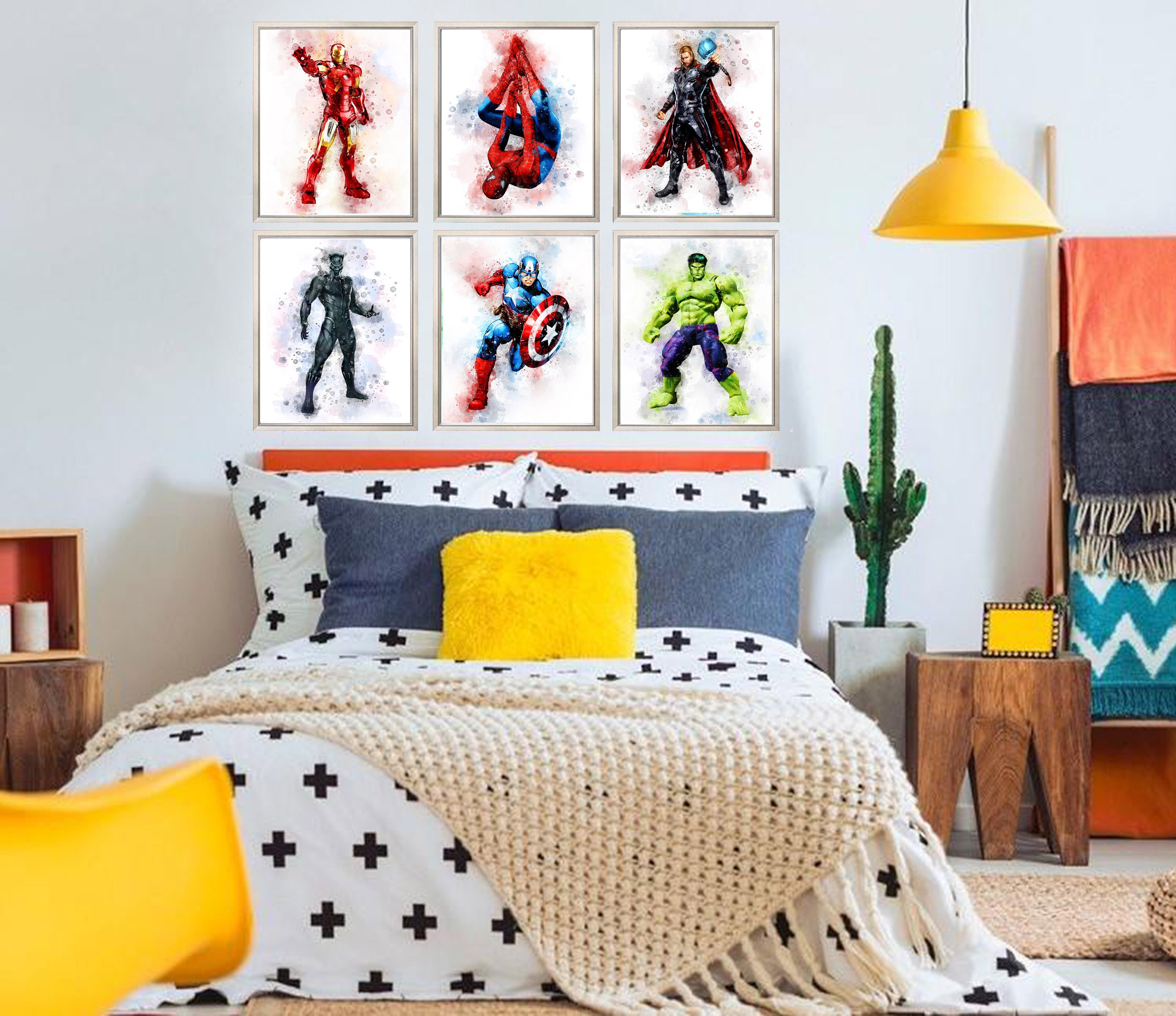 Set 6 Heroes DOWNLOAD Heroes Printable Art Superhero Print Hero Poster ...