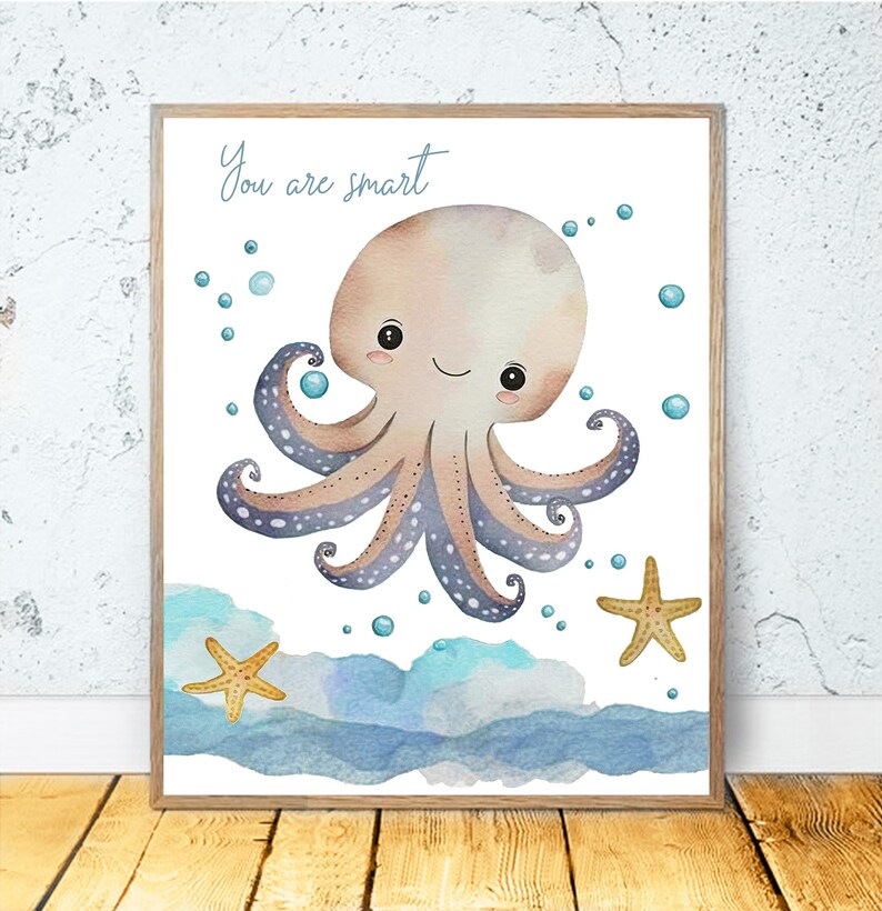 Set of 6 Baby Animals, PRINTABLE WALL ART, Boy Nursery Decor, Quotes ...