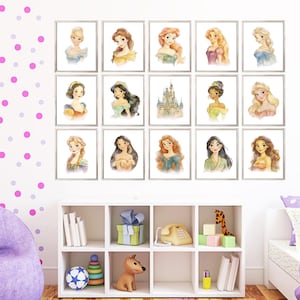 Set 15 Princess PRINTABLE ART Princess Prints Girl Nursery Decor Vintage Style Decor Girls Room Decor Princess Nursery Decoration Princess image 10