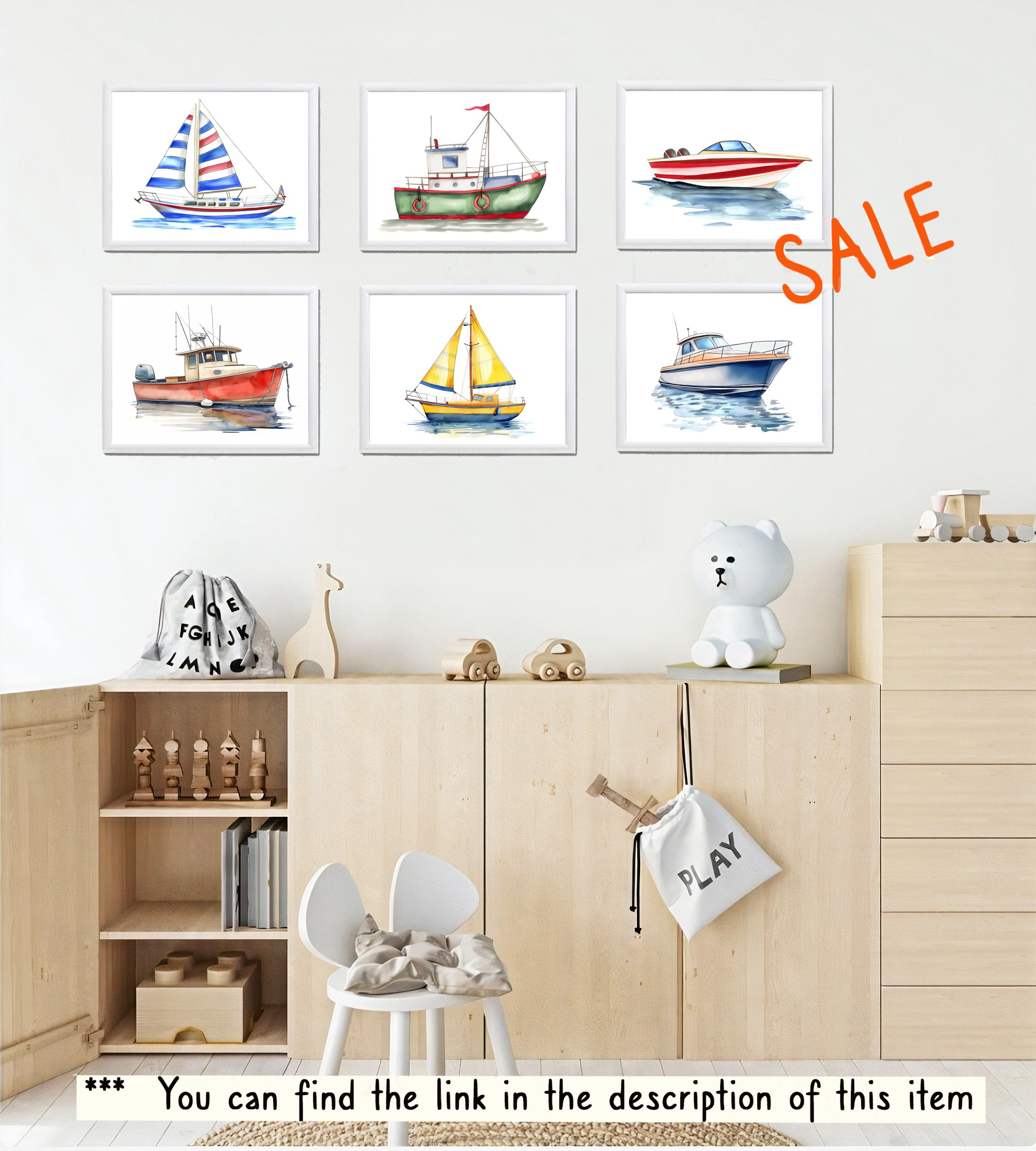 Watercolor Sailboat Print PRINTABLE ART Sailboat Wall Art Nursery Art ...