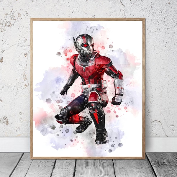 Ant Man PRINTABLE ART Ant Man Print Ant Man Poster Superhero Print, Marvel Print Avengers Art Decor gift printable boys decor Ant Man heroes