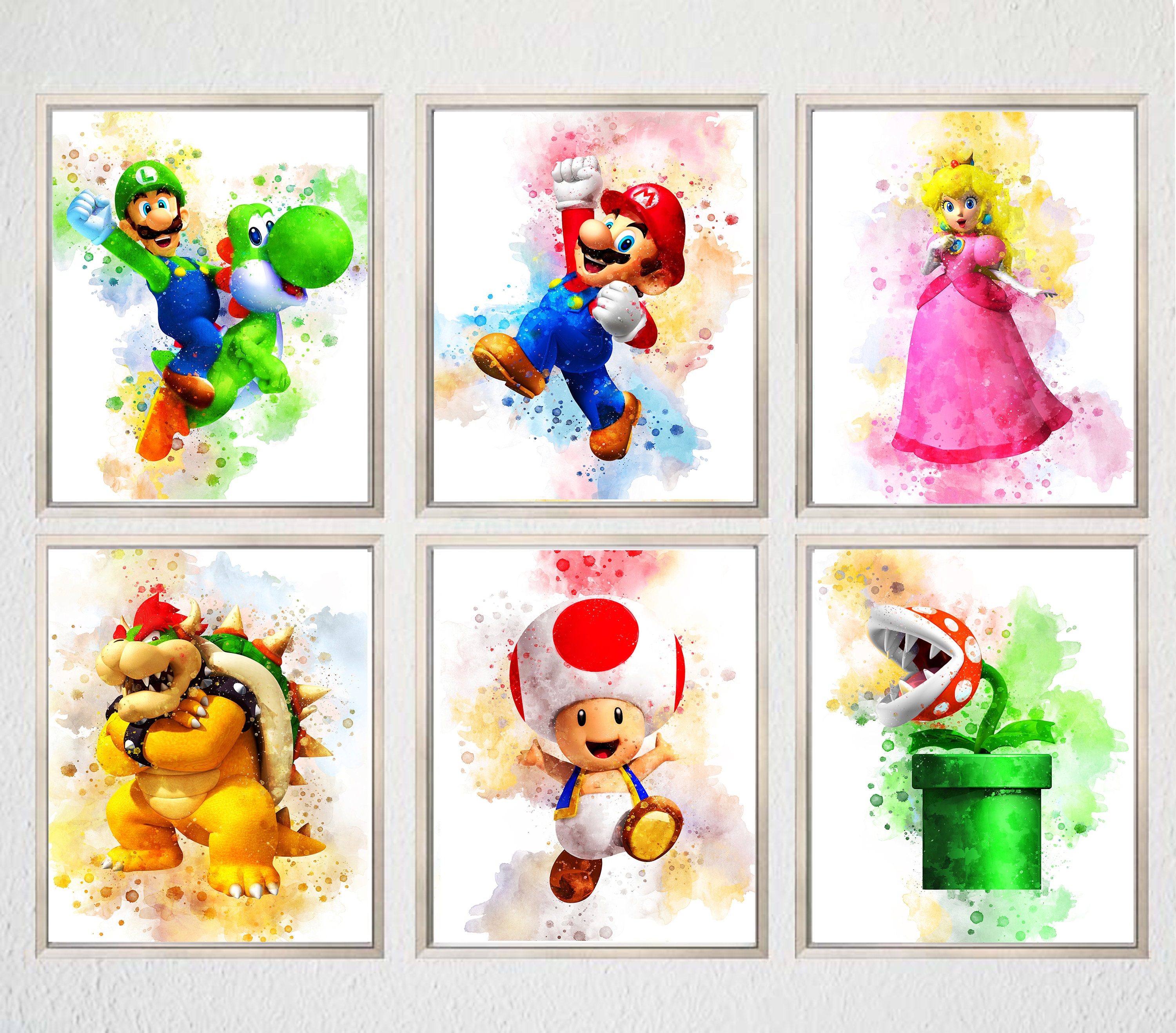 New Super Mario Bros, Super Mario canvas, Super Mario Bros art, Retro