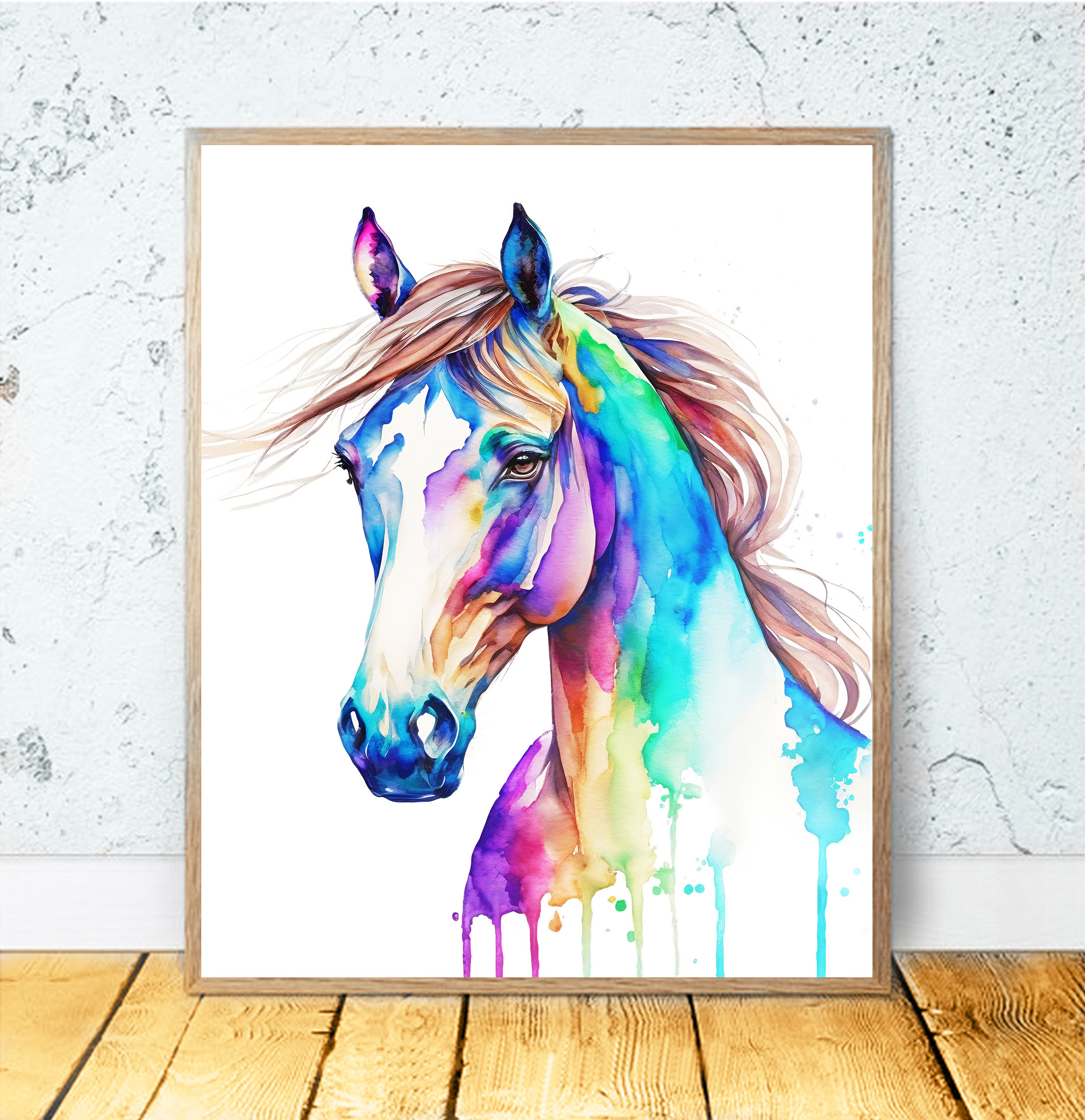 Set of 3 Horses Watercolor PRINTABLE ART Horse Print Horse Poster ...