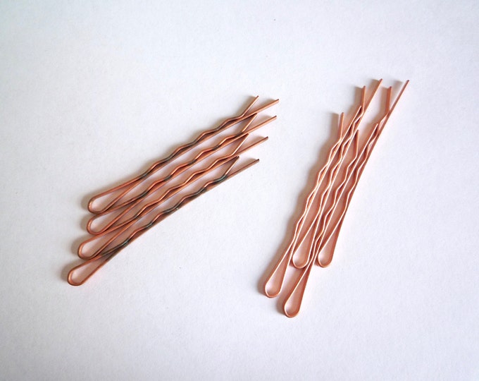 Destash 50 Copper Plated Steel Bobby Pins Bulk Vintage Hair Etsy