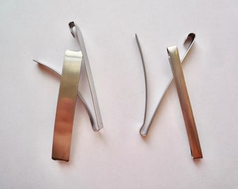 8 Vintage Steel barrettes