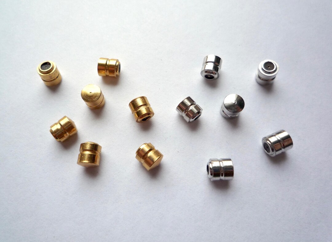 Small Stick Pin Clutch, 30 Silver or Gold Tone Plated Brass Hat Pin