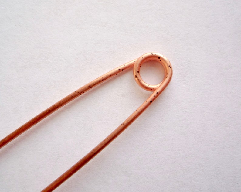 Large 3 Inch Copper or 4 Inch Brass Plated Iron Safety Pins Etsy