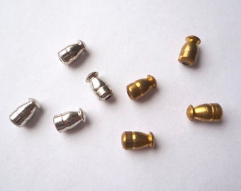 40 brass or silver tone stick pin clutches, Bulk vintage bullet pin stoppers
