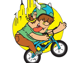 digital print bike city