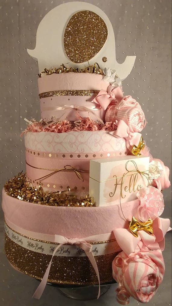 Rose Et Or Gateau De Elephant De Couche De Gateau Couverture Etsy