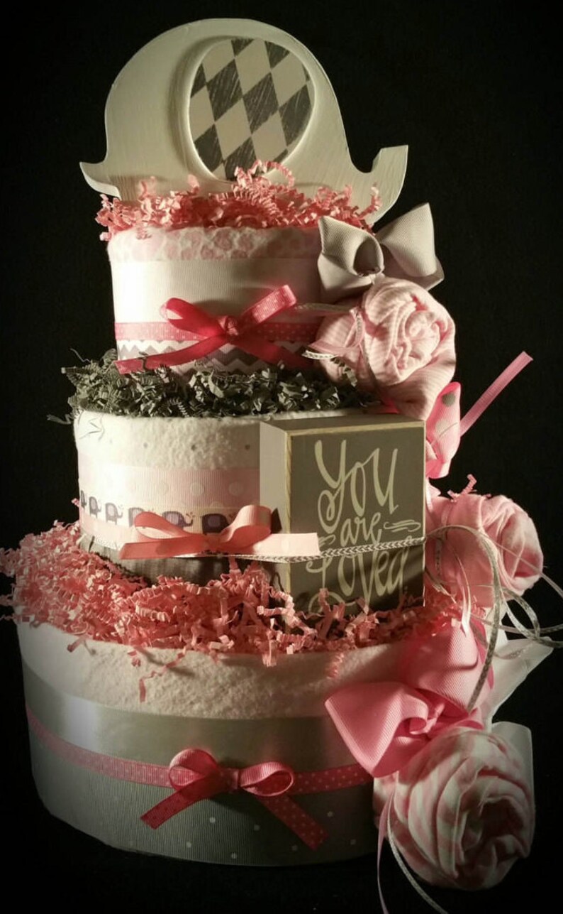 Gender Reveal Ideas Diaper Cake Neutral Baby Blanket First Birthday Girl Decoration - 