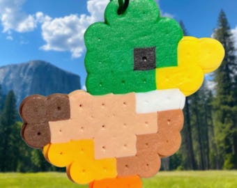 MALLARD DUCK EARRINGS | Festival Rave Renaissance Fair Perler Beads Accessory | Silly Gift | Statement Jewelry