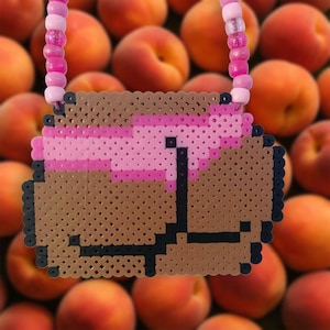BIG BOOTY HALSKETTE | Anpassbarer Po mit String | Pride Parade Festival Rave Konzert Nachtclub Kandi Perler Bead Zubehör