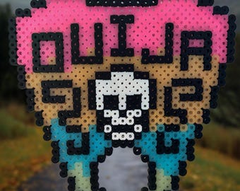 Ouija Planchette Perler Necklace | Glow in the Dark Skull