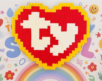 TY Beanie Baby Tag Perler Bead Pixel Art | Magnet, Necklace, or Decor