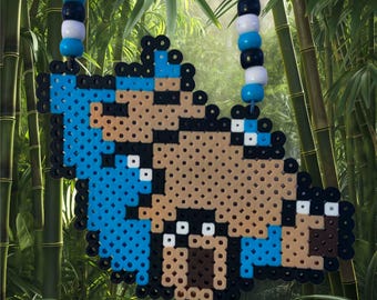 POKÉMON SNORLAX NECKLACE | Snorlax Sleeping | Festival Rave Perler Beads Kandi Jewelry Accessory