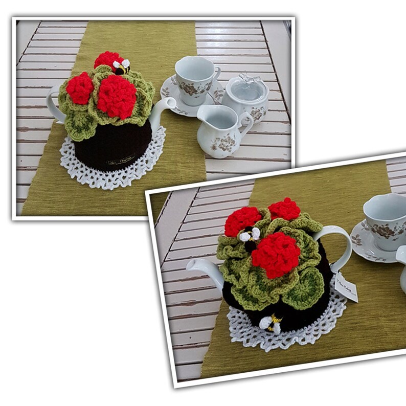 Geranium Tea Cosy Downloadable .PDF Instructions Etsy