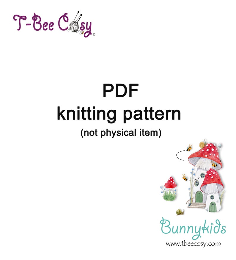 BunnyKids Booties Series 1 Downloadable .PDF Instructions -KNITTING 0-18 months