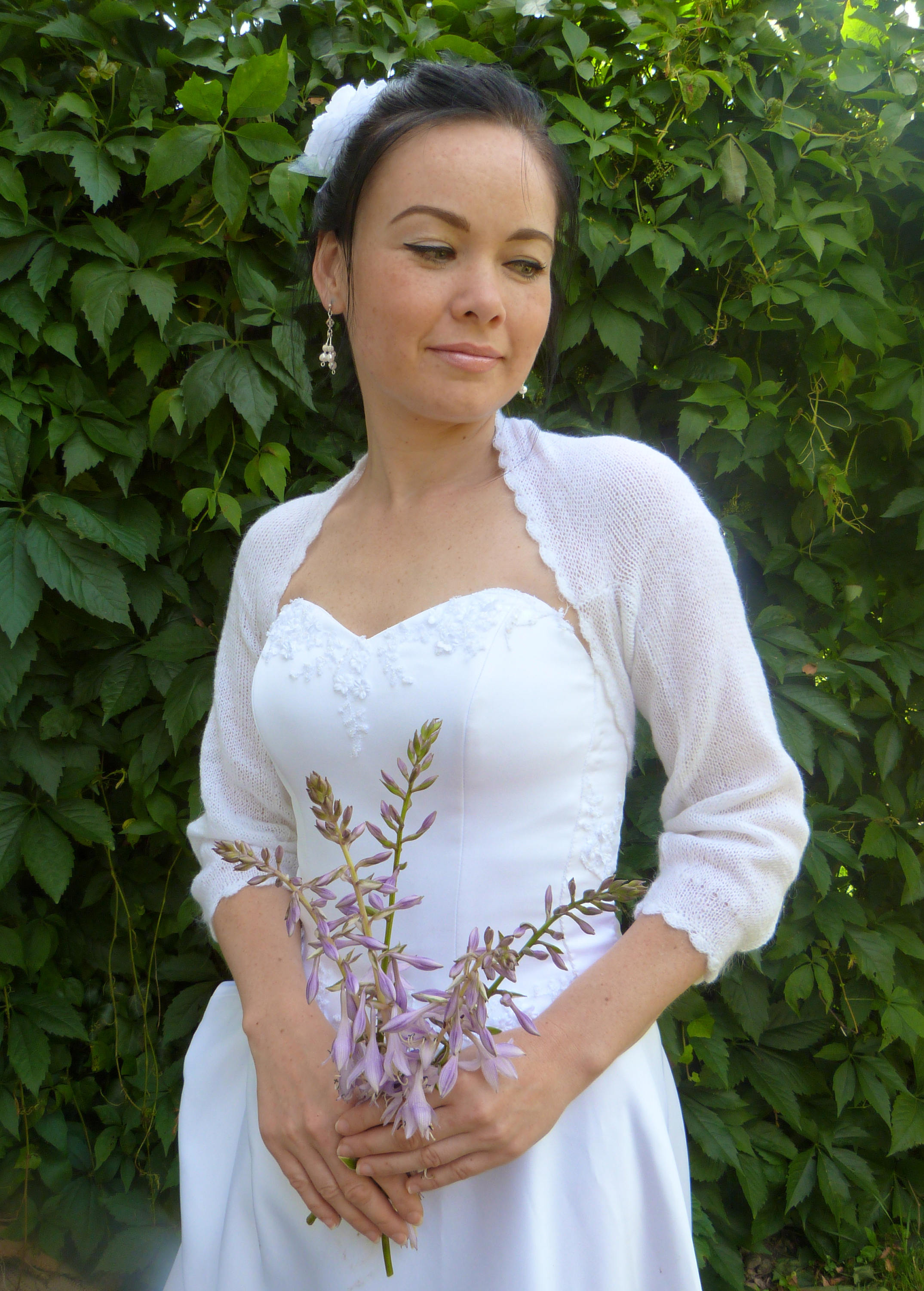 white shrug for wedding
