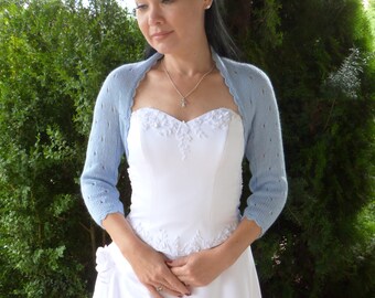 light blue bolero jacket